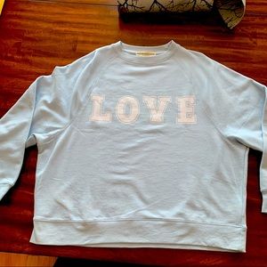 Jillian Harris Brunette the Label Love sweatshirt